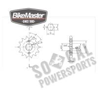 BikeMaster - BikeMaster Front Sprocket - 14T - 965462 - Image 2