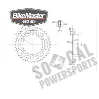 BikeMaster - BikeMaster Steel Rear Sprocket - 38T - 965151 - Image 2