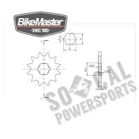 BikeMaster - BikeMaster Front Sprocket - 12T - 965518 - Image 2