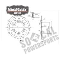 BikeMaster - BikeMaster Steel Rear Sprocket - 45T - 965163 - Image 2