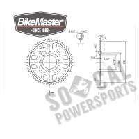 BikeMaster - BikeMaster Steel Rear Sprocket - 49T - 965086 - Image 2
