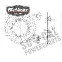 BikeMaster - BikeMaster Steel Rear Sprocket - 53T - 965117 - Image 2