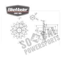 BikeMaster - BikeMaster Front Sprocket - 14T - 965704 - Image 2