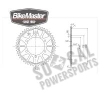 BikeMaster - BikeMaster Steel Rear Sprocket - 47T - 965401 - Image 2