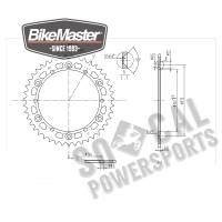 BikeMaster - BikeMaster Steel Rear Sprocket - 43T - 965195 - Image 2