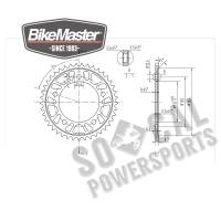 BikeMaster - BikeMaster Steel Rear Sprocket - 41T - 965328 - Image 2