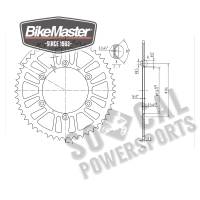 BikeMaster - BikeMaster Steel Rear Sprocket - 53T - 965175 - Image 2