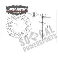 BikeMaster - BikeMaster Steel Rear Sprocket - 45T - 965222 - Image 2