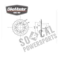 BikeMaster - BikeMaster Steel Rear Sprocket - 33T - 965130 - Image 2