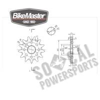 BikeMaster - BikeMaster Front Sprocket - 13T - 965556 - Image 2