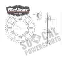 BikeMaster - BikeMaster Steel Rear Sprocket - 51T - 965102 - Image 2