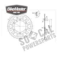 BikeMaster - BikeMaster Steel Rear Sprocket - 52T - 965218 - Image 2