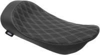 Drag Specialties - Drag Specialties Low-Profile Solo Seat - Double Diamond - Silver - 0801-1156 - Image 1