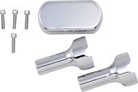 LA Choppers - LA Choppers Solid Handlebar Riser/Top Clamp Kits - 4in. Tall - Chrome - LA-7442-04 - Image 1