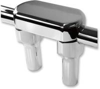 LA Choppers - LA Choppers Solid Handlebar Riser/Top Clamp Kits - 4in. Tall - Chrome - LA-7442-04 - Image 2