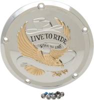 Drag Specialties - Drag Specialties Live to Ride Derby Cover - Gold - 1107-0555 - Image 2