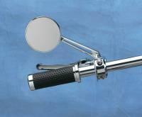 Drag Specialties - Drag Specialties Drag-Ness Round Series Mirror - with Stealth II Stem - 302156-BC4-LB16 - Image 2