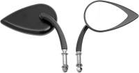 Drag Specialties - Drag Specialties Tear-Drop Mirror - Black, Short-Stem - 0640-0690 - Image 1