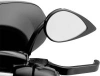 Drag Specialties - Drag Specialties Tear-Drop Mirror - Black, Short-Stem - 0640-0690 - Image 3