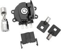 Drag Specialties - Drag Specialties Side Hinge Ignition Switch with Fork Lock - Black - 2106-0253 - Image 1