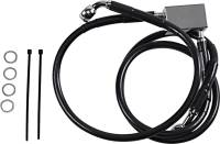 Drag Specialties - Drag Specialties Standard Length Rear Stainless Steel Brake Line Kit - Black Vinyl - 640221-BLK - Image 1