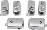 Drag Specialties - Drag Specialties Switch Cap Kit - 6-Piece - H18-033500-C - Image 1