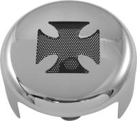 Drag Specialties - Drag Specialties Horn Cover - Chrome with Black Cross Insert - 76636MB4 - Image 1