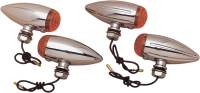 Drag Specialties - Drag Specialties Chrome Marker Lights - Smooth Amber Lights - DS-282040 - Image 1
