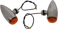 Drag Specialties - Drag Specialties Chrome Marker Lights - Smooth Amber Lights - DS-282040 - Image 2