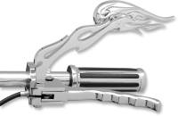 Drag Specialties - Drag Specialties Die-Cast Mirror - 3-D Flame with Flame Stem - 76467B4 - Image 2