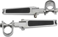 Drag Specialties - Drag Specialties Foot Pegs with Rubber Inlay - U-Clamp (fits 1in.-1 1/4in. Tube) - 17-6452BXLB1 - Image 1