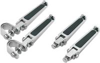 Drag Specialties - Drag Specialties Foot Pegs with Rubber Inlay - U-Clamp (fits 1in.-1 1/4in. Tube) - 17-6452BXLB1 - Image 2