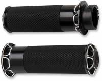 Arlen Ness - Arlen Ness Fusion Series Grips - Beveled - Black - 07-331 - Image 1