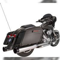 S&S Cycle - S&S Cycle MK45 4-1/2in. Performance Muffler - Chrome with Black/Machined Tracer End Caps - 550-0623 - Image 1