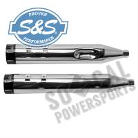 S&S Cycle - S&S Cycle MK45 4-1/2in. Performance Muffler - Chrome with Black/Machined Tracer End Caps - 550-0623 - Image 2