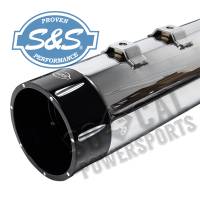 S&S Cycle - S&S Cycle MK45 4-1/2in. Performance Muffler - Chrome with Black/Machined Tracer End Caps - 550-0623 - Image 3