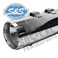 S&S Cycle - S&S Cycle MK45 4-1/2in. Performance Muffler - Chrome with Black/Machined Thruster End Caps - 550-0665 - Image 3