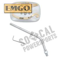 Emgo - Emgo Unbiversal Rectangular Mirror - Live to Ride, Chrome/Gold, 10mm Thread Left - 20-31758A - Image 1