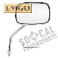 Emgo - Emgo Unbiversal Rectangular Mirror - Live to Ride, Chrome/Gold, 10mm Thread Left - 20-31758A - Image 2