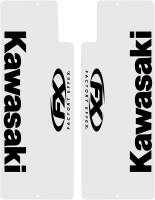 Factory Effex - Factory Effex Clear Upper Fork Graphics - Kawasaki - Black - 06-38104 - Image 1