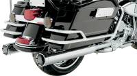 Vance & Hines - Vance & Hines Monster Round Slip-On Mufflers - Chrome with Chrome Tips - 16773 - Image 1