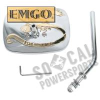 Emgo - Emgo Live To Ride Custom Mirror - Chrome/Gold - Right - 4in. Stem - 20-31704A - Image 1