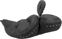 Mustang - Mustang Regal Studded Super Touring Seat with Driver Backrest - Chrome Studs - 79608 - Image 1