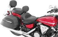 Mustang - Mustang Wide Touring Two-Piece Seat with Driver Backrest - Studded - 79476 - Image 2