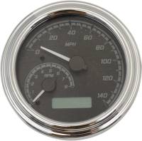 Dakota Digital - Dakota Digital MVX Series Fatbob Analog/Digital Gauge System - Black/Gray Chrome - MVX-2004-KG-C - Image 1