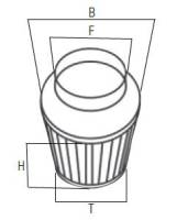 Outside Distributing - Outside Distributing Air Filter - Wire Mesh - 90 Deg Bend - 35mm - 06-0406 - Image 2