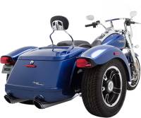Vance & Hines - Vance & Hines Twin Slash Round Slip-Ons - Chrome - 16798 - Image 1