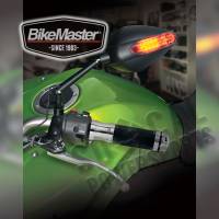 BikeMaster - BikeMaster Grips with Revolver Bar End - 7/8in. - 135mm - Silver - 101865 - Image 2