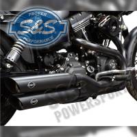S&S Cycle - S&S Cycle Slash-Cut Slip On Mufflers - Black Ceramic - 550-0724 - Image 1