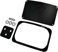 Drag Specialties - Drag Specialties Three-Bolt Style Small Radius License Plate Mount - Gloss Black - 2030-0628 - Image 1